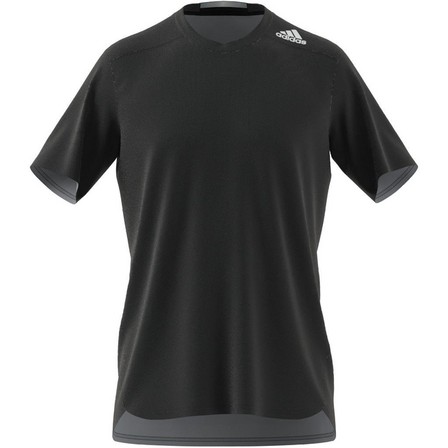 Men Designed 4 Running T-Shirt, Black, A701_ONE, large image number 7