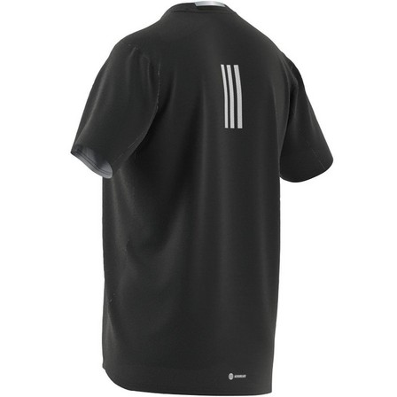 Men Designed 4 Running T-Shirt, Black, A701_ONE, large image number 13