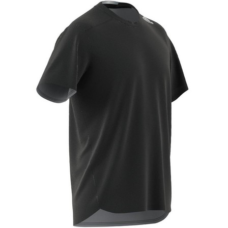 Men Designed 4 Running T-Shirt, Black, A701_ONE, large image number 14