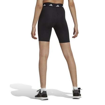 Womens Techfit Bike Short Tights, Black, A701_ONE, large image number 2