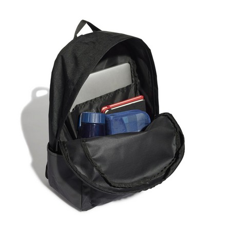 Unisex Classic 3-Stripes Horizontal Backpack, Black, A701_ONE, large image number 1