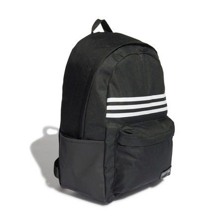 Unisex Classic 3-Stripes Horizontal Backpack, Black, A701_ONE, large image number 2