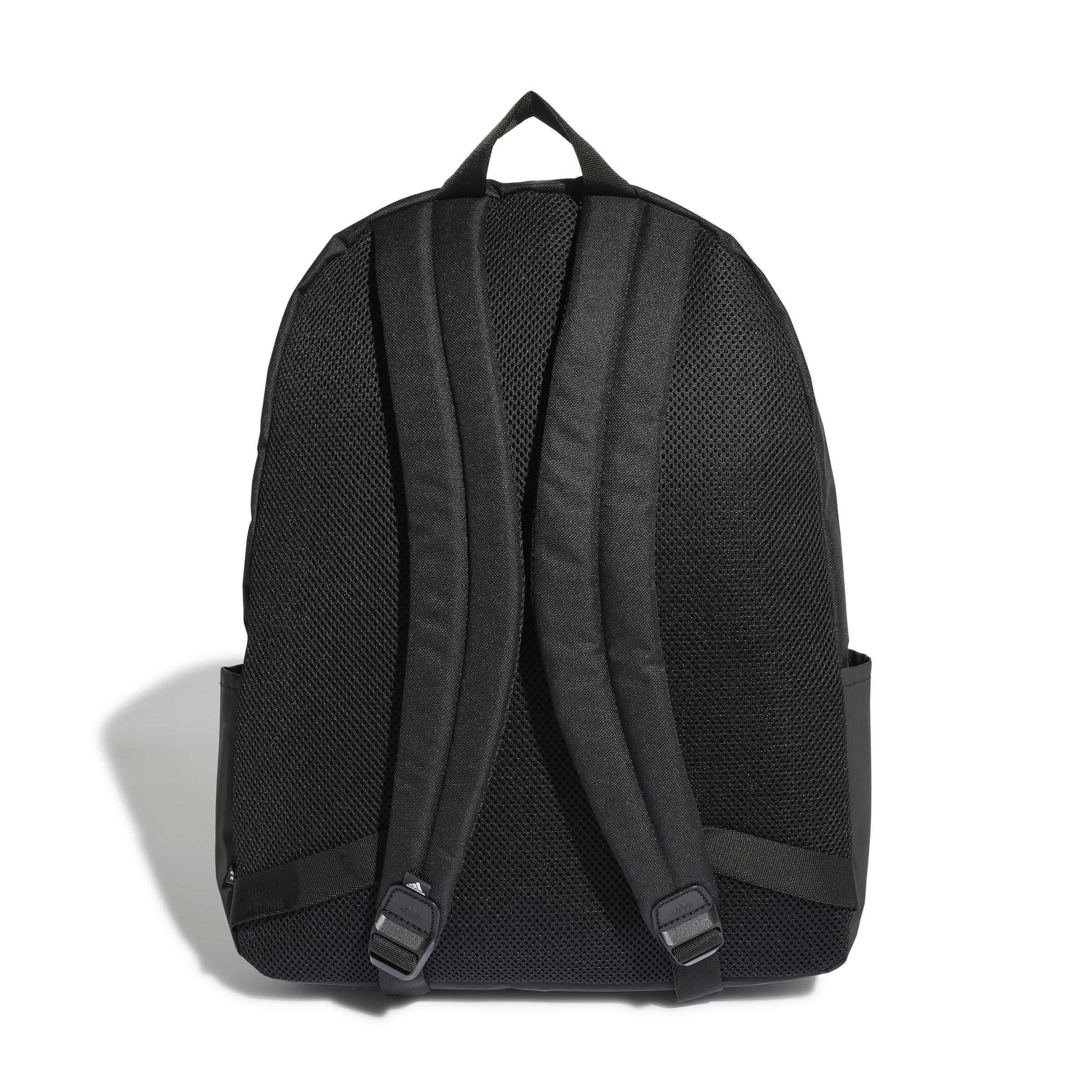 Unisex Classic 3-Stripes Horizontal Backpack, Black, , large image number 3
