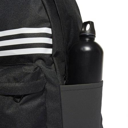 Unisex Classic 3-Stripes Horizontal Backpack, Black, A701_ONE, large image number 4
