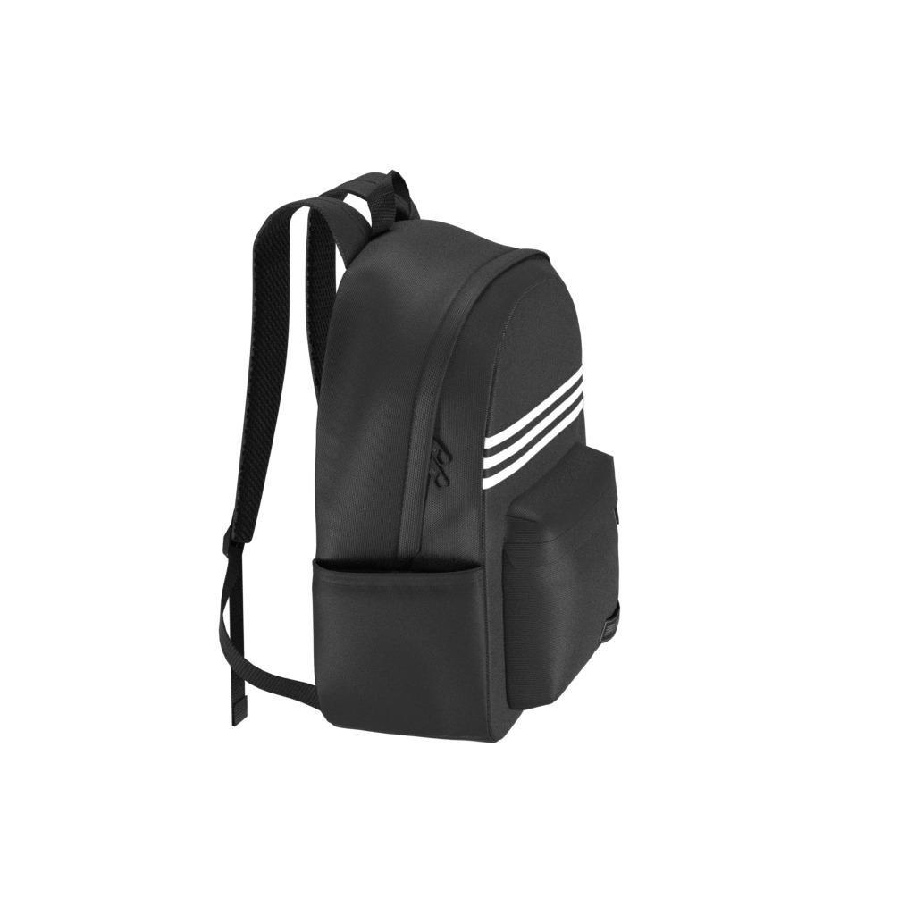 Unisex Classic 3-Stripes Horizontal Backpack, Black, , large image number 11