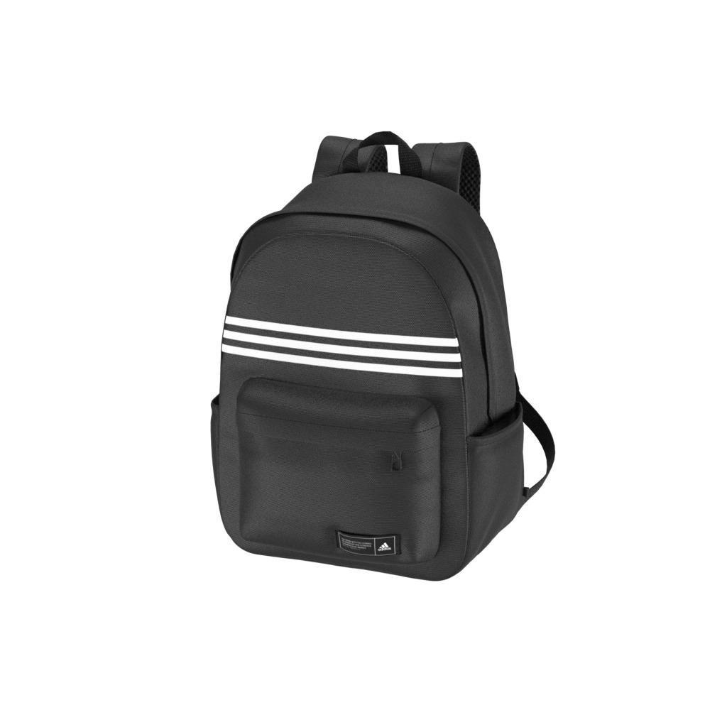 Unisex Classic 3-Stripes Horizontal Backpack, Black, , large image number 12