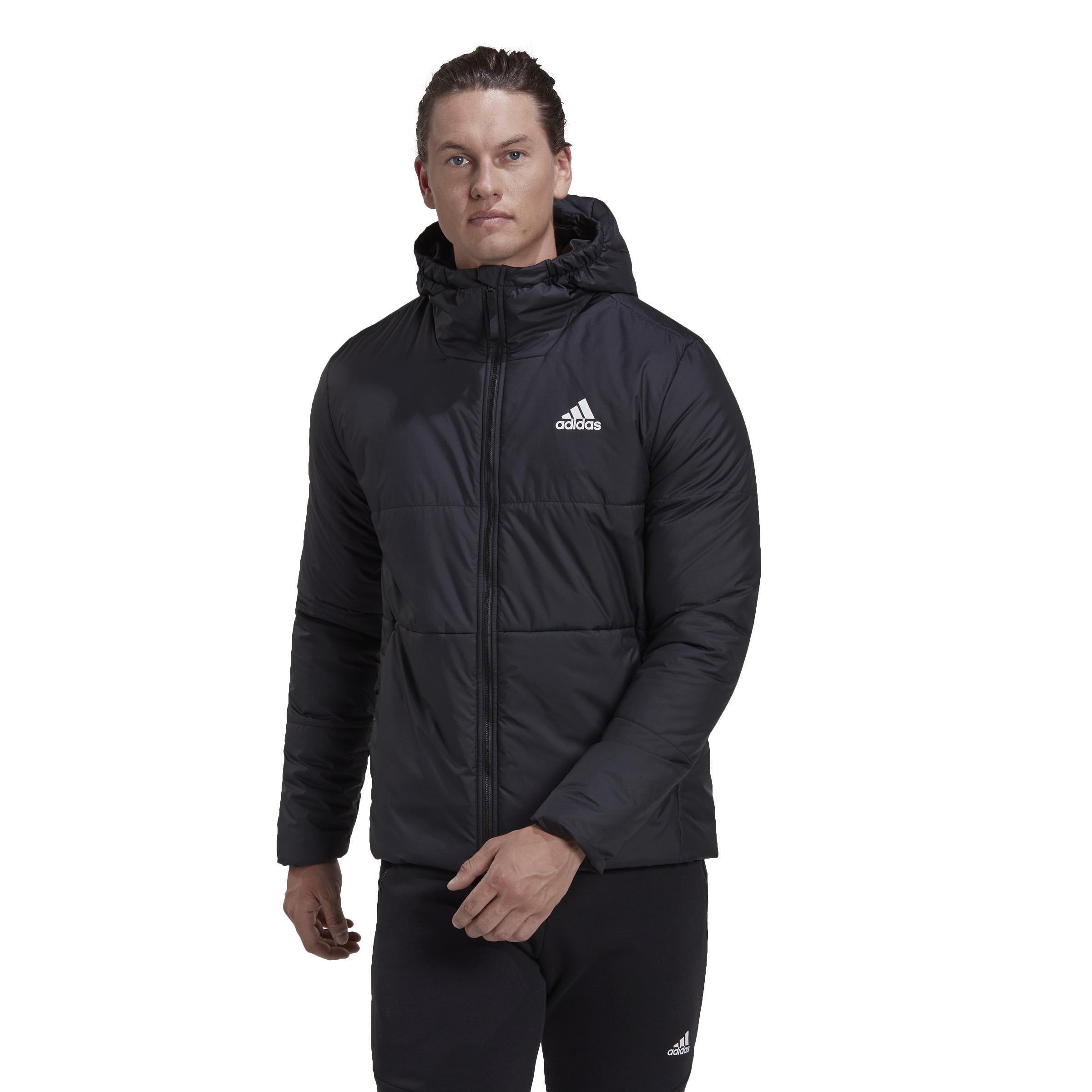 Men Bsc 3-Stripes Hooded Insulated Jacket, Black, A701_ONE, large image number 13