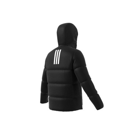 Men Bsc 3-Stripes Hooded Insulated Jacket, Black, A701_ONE, large image number 15