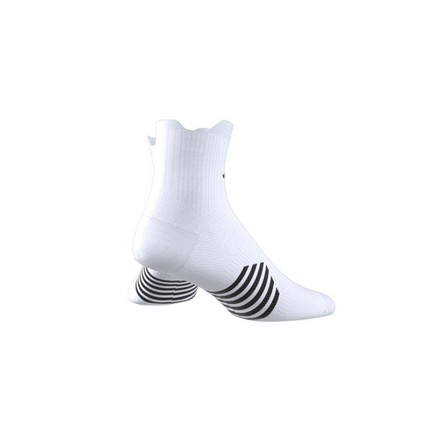 Unisex Adidas Running X Supernova Quarter Performance Socks, White, A701_ONE, large image number 5