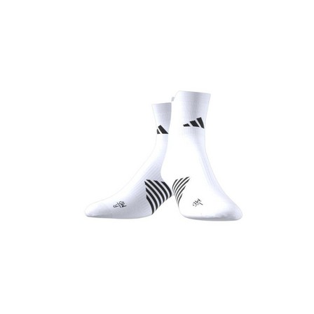 Unisex Adidas Running X Supernova Quarter Performance Socks, White, A701_ONE, large image number 6