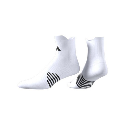 Unisex Adidas Running X Supernova Quarter Performance Socks, White, A701_ONE, large image number 7