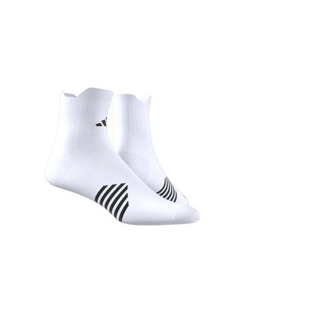 Unisex Adidas Running X Supernova Quarter Performance Socks, White, A701_ONE, large image number 9