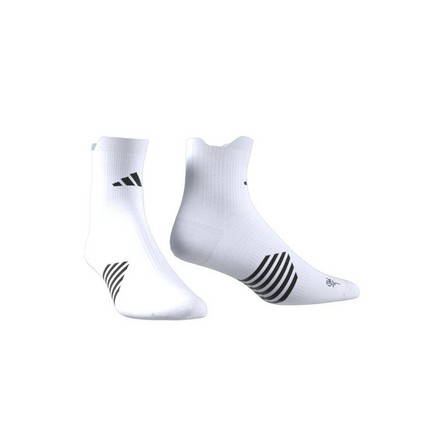 Unisex Adidas Running X Supernova Quarter Performance Socks, White, A701_ONE, large image number 11