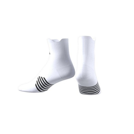 Unisex Adidas Running X Supernova Quarter Performance Socks, White, A701_ONE, large image number 12