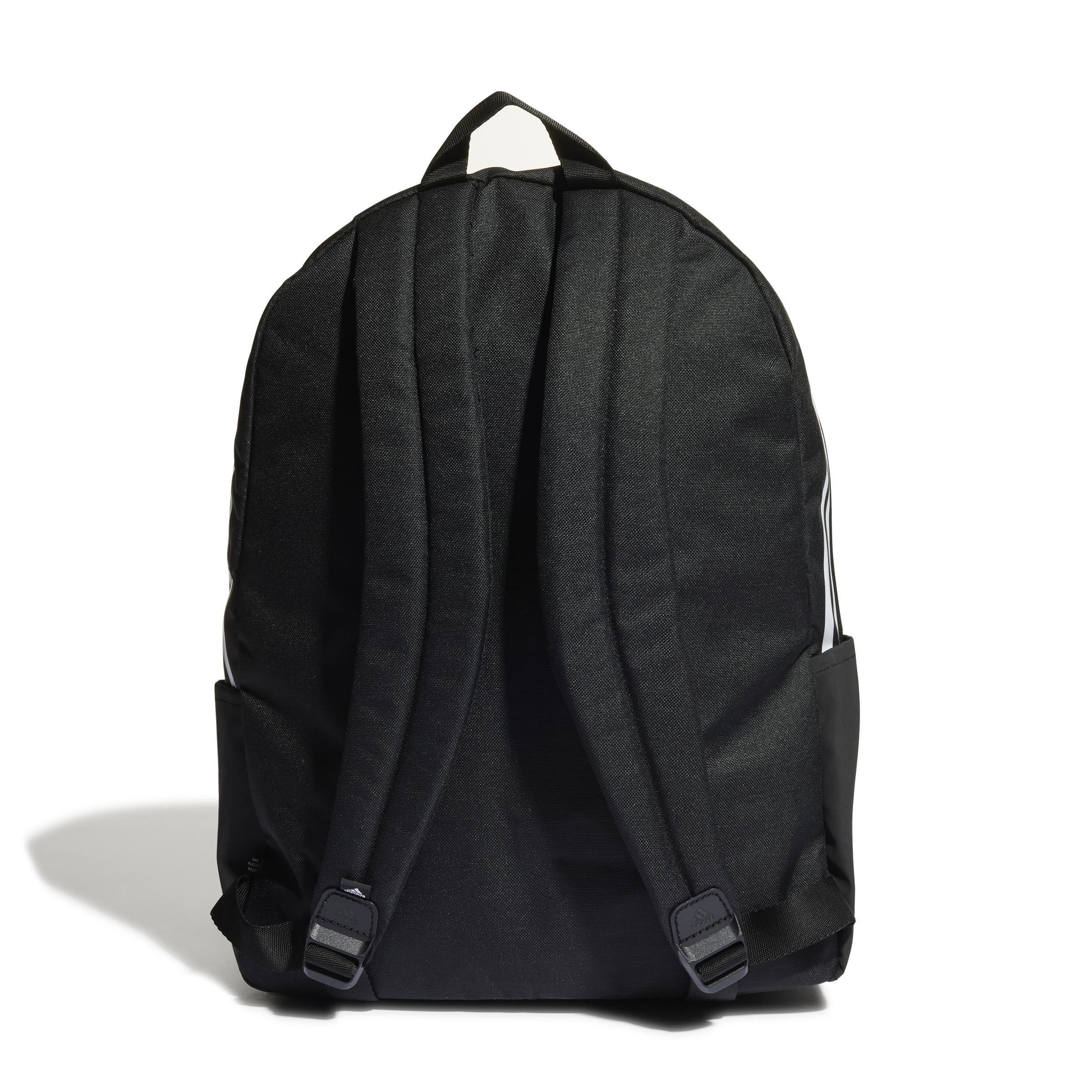 Unisex Classic 3-Stripes Backpack, Black, , large image number 3
