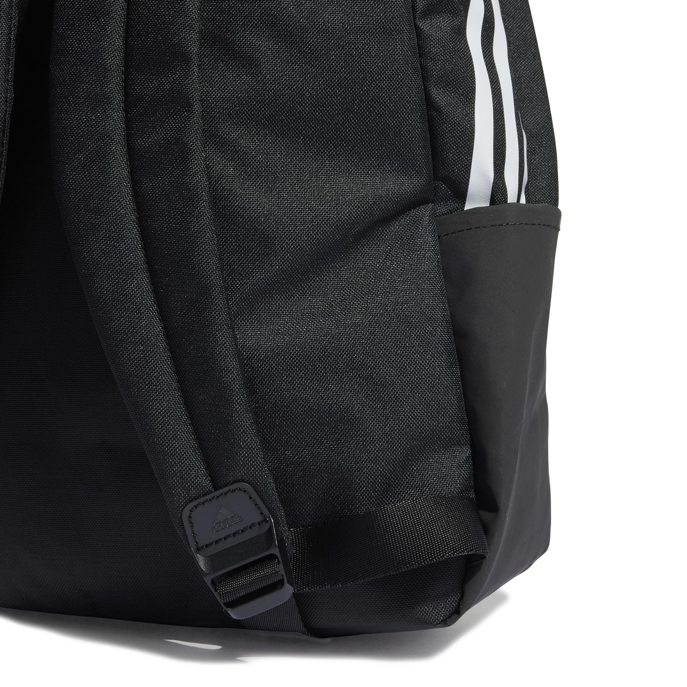 Unisex Classic 3-Stripes Backpack, Black, , large image number 4
