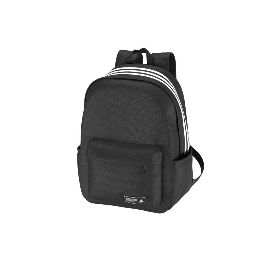Unisex Classic 3-Stripes Backpack, Black, , large image number 7