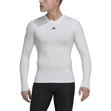 Men Techfit Training Long-Sleeve Top, White, A701_ONE, large image number 1