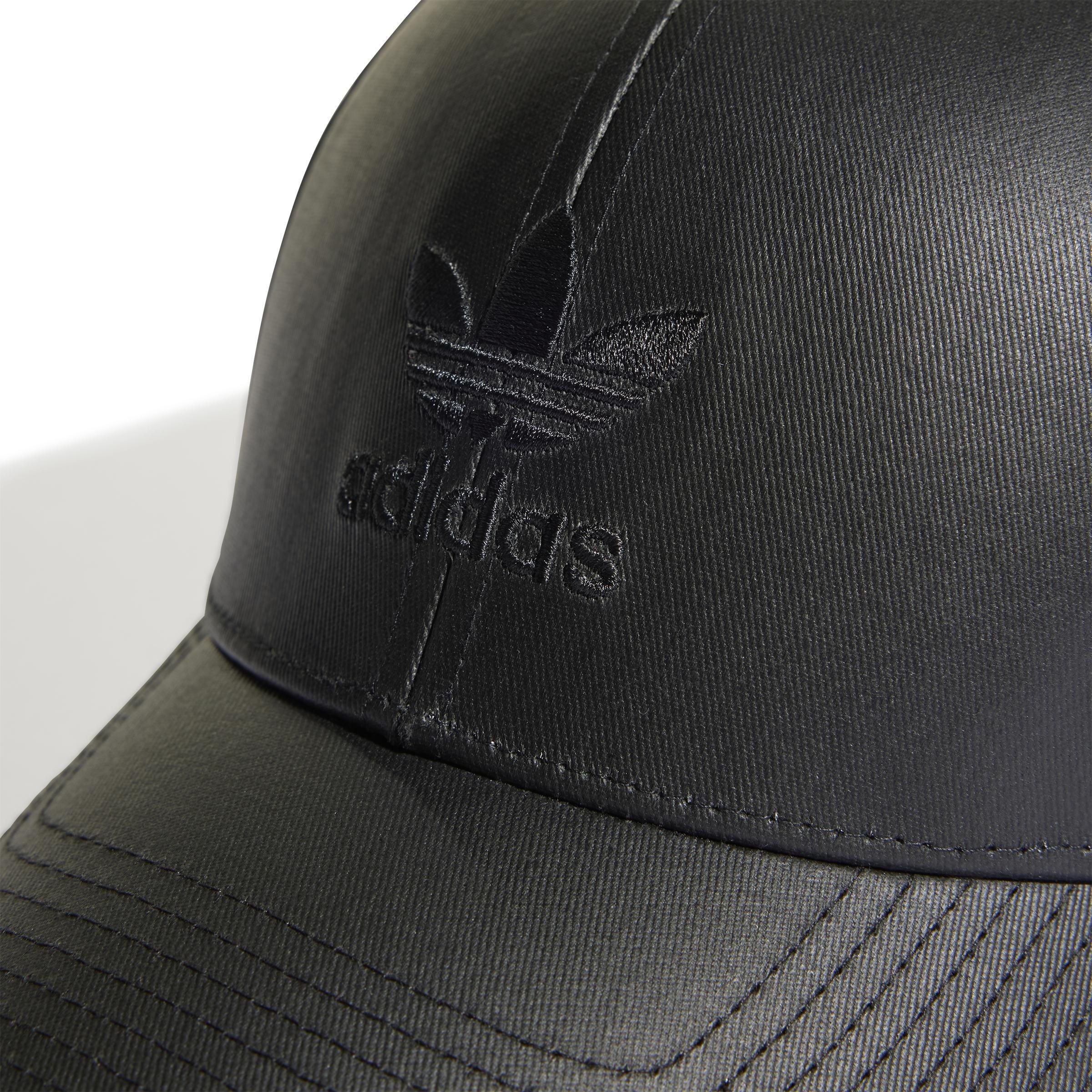 Black leather adidas store hat