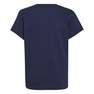 Kids Unisex Trefoil T-Shirt, Navy, A701_ONE, thumbnail image number 2