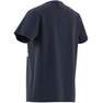 Kids Unisex Trefoil T-Shirt, Navy, A701_ONE, thumbnail image number 6