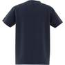 Kids Unisex Trefoil T-Shirt, Navy, A701_ONE, thumbnail image number 8
