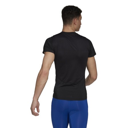Male Techfit Training T-Shirt Black, A701_ONE, large image number 3