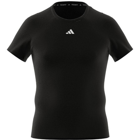 Male Techfit Training T-Shirt Black, A701_ONE, large image number 8