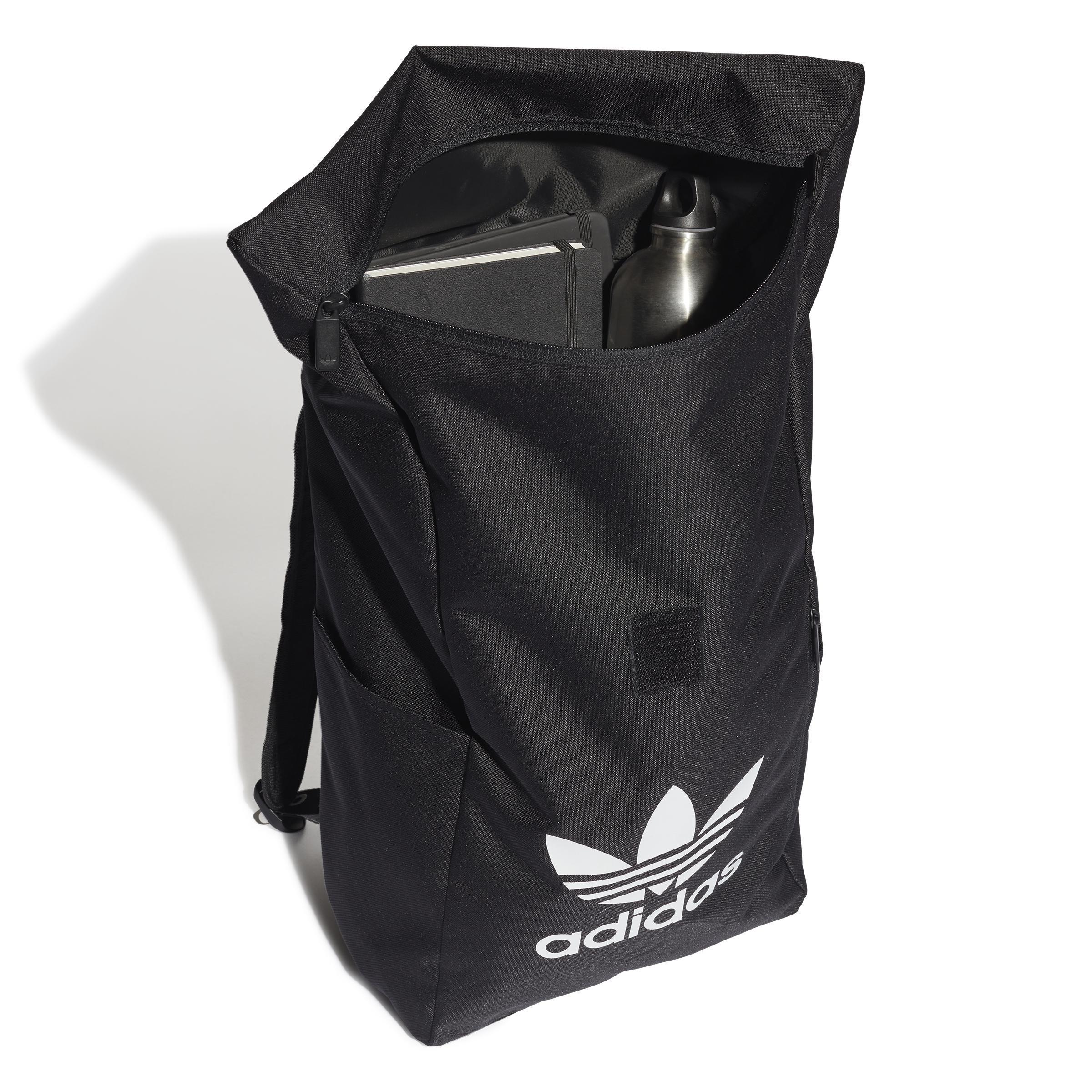 Unisex Adicolor Classic Roll-Top Backpack, Black, , large image number 2