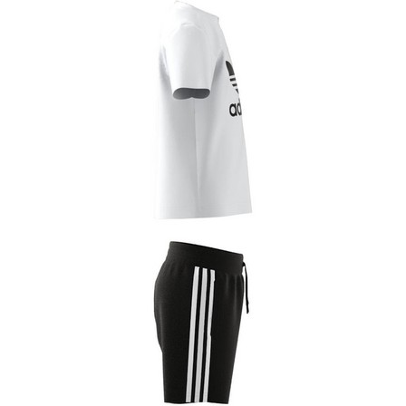 Kids Unisex Adicolor Shorts And Tee Set, White, A701_ONE, large image number 8
