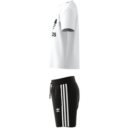 Kids Unisex Adicolor Shorts And Tee Set, White, A701_ONE, large image number 14