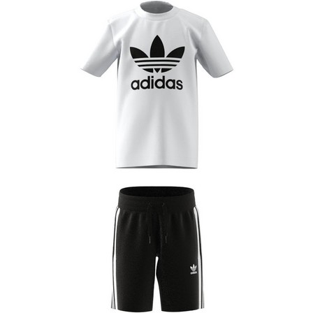 Kids Unisex Adicolor Shorts And Tee Set, White, A701_ONE, large image number 15