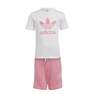 Unisex Kids Adicolor Shorts And Tee Set White, A701_ONE, thumbnail image number 0
