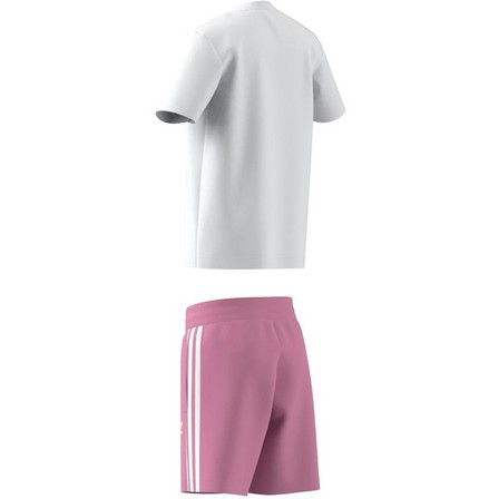 Unisex Kids Adicolor Shorts And Tee Set White, A701_ONE, large image number 6