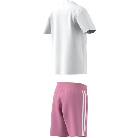 Unisex Kids Adicolor Shorts And Tee Set White, A701_ONE, large image number 9