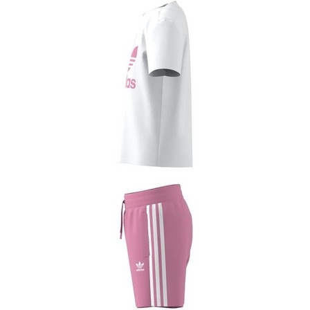 Unisex Kids Adicolor Shorts And Tee Set White, A701_ONE, large image number 11