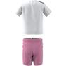 Unisex Kids Trefoil Shorts Tee Set, White, A701_ONE, thumbnail image number 5