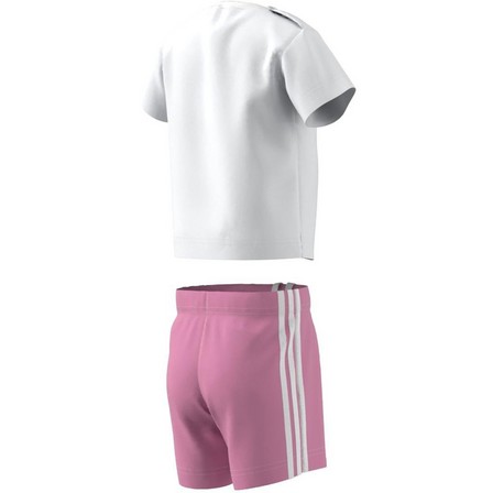 Unisex Kids Trefoil Shorts Tee Set, White, A701_ONE, large image number 10