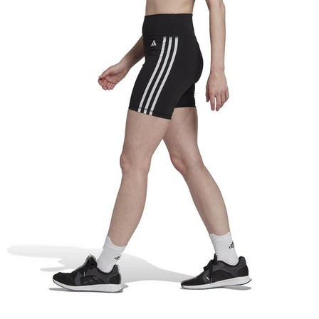 Women Training Essentials 3-Stripes Short Leggings, Black, A701_ONE, large image number 1