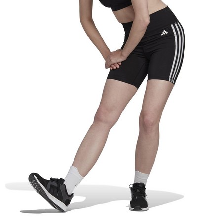 Women Training Essentials 3-Stripes Short Leggings, Black, A701_ONE, large image number 9
