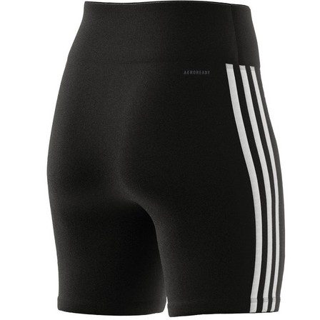 Women Training Essentials 3-Stripes Short Leggings, Black, A701_ONE, large image number 12