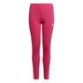 Kids Girls Designed 2 Move 3-Stripes Leggings, Pink, A701_ONE, thumbnail image number 0