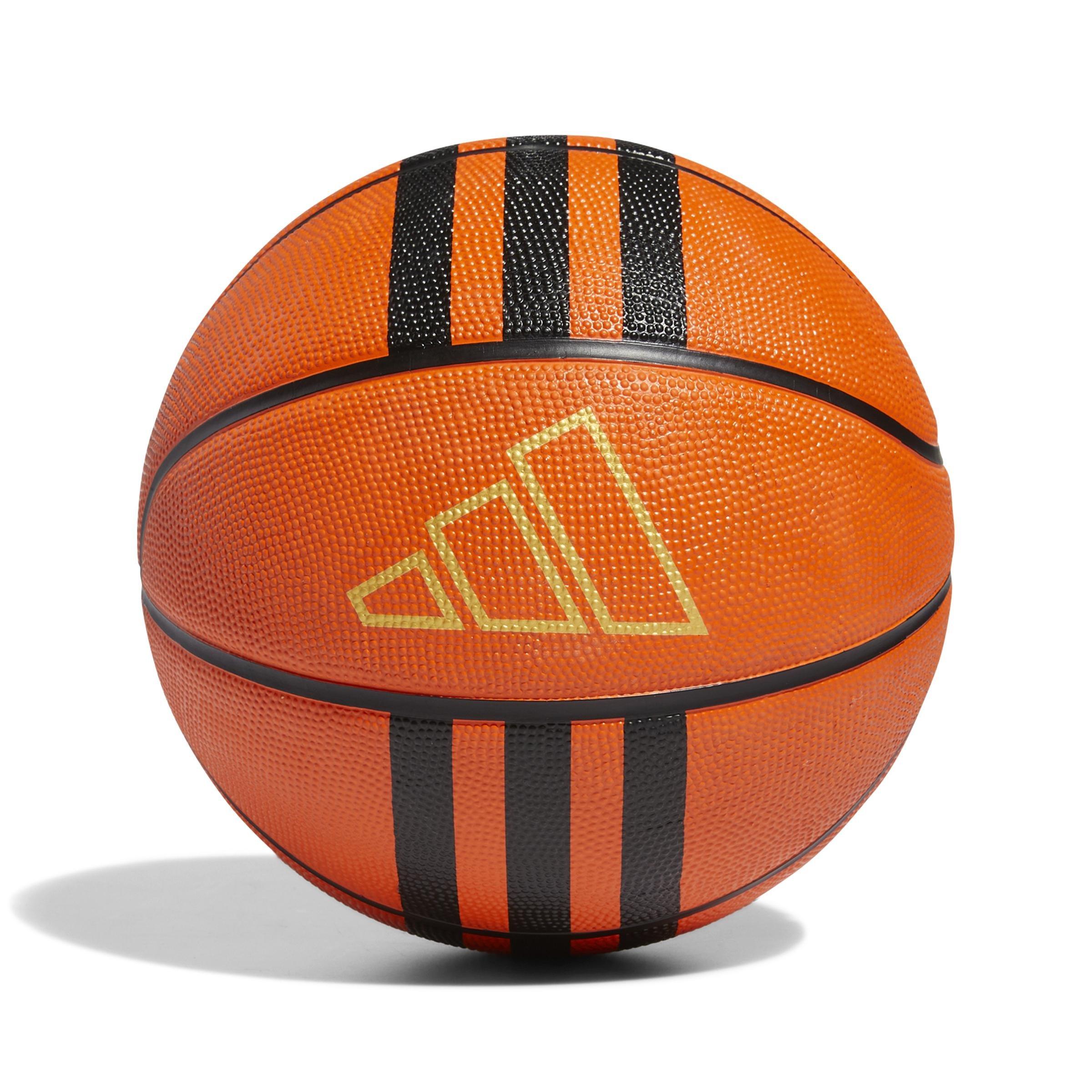Unisex 3-Stripes Rubber X3 Basketball, Orange, , large image number 0