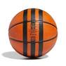 Unisex 3-Stripes Rubber Mini Basketball, Orange, A701_ONE, thumbnail image number 1