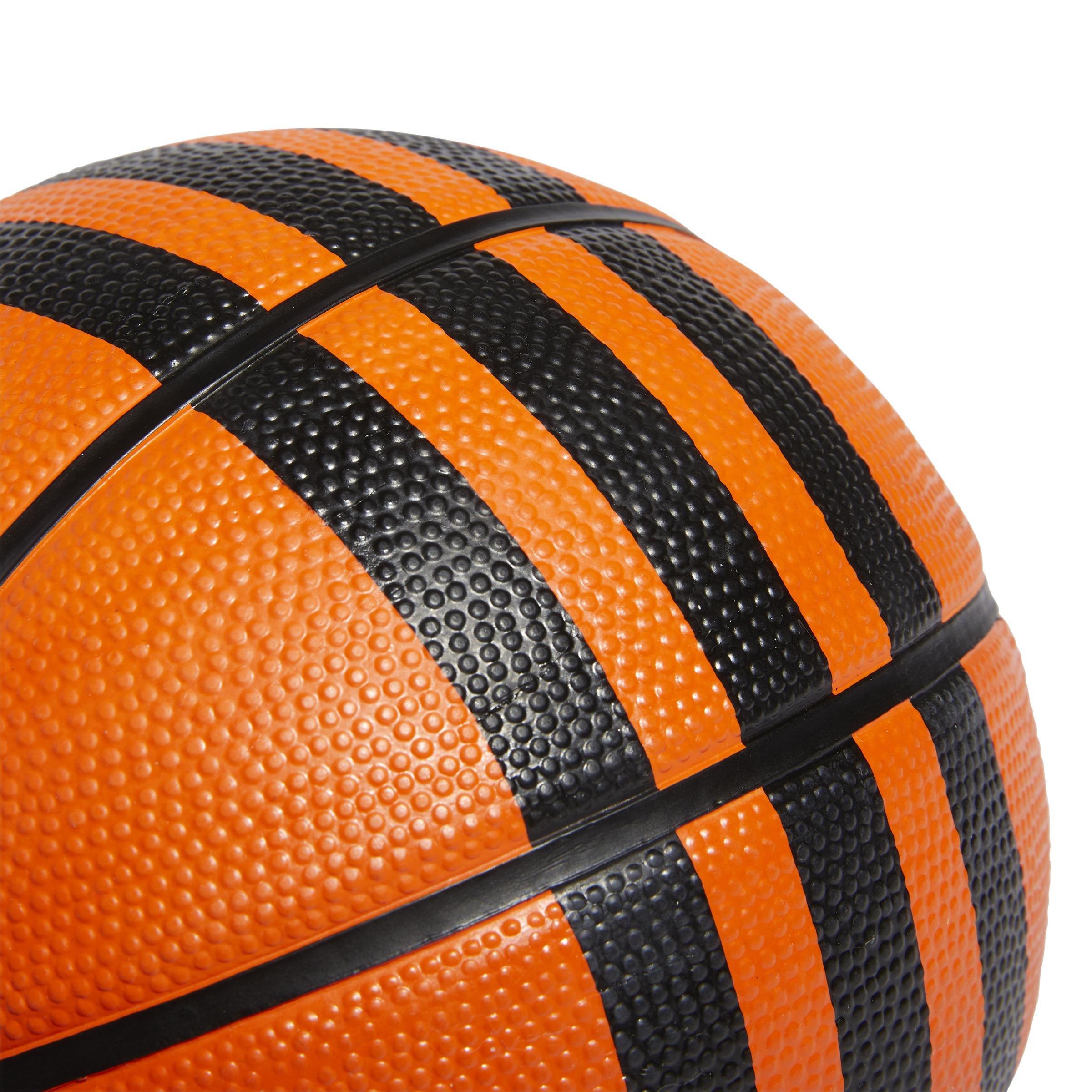 3-Stripes Rubber Mini Basketball, Orange, A701_ONE, large image number 2