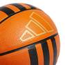 Unisex 3-Stripes Rubber Mini Basketball, Orange, A701_ONE, thumbnail image number 3