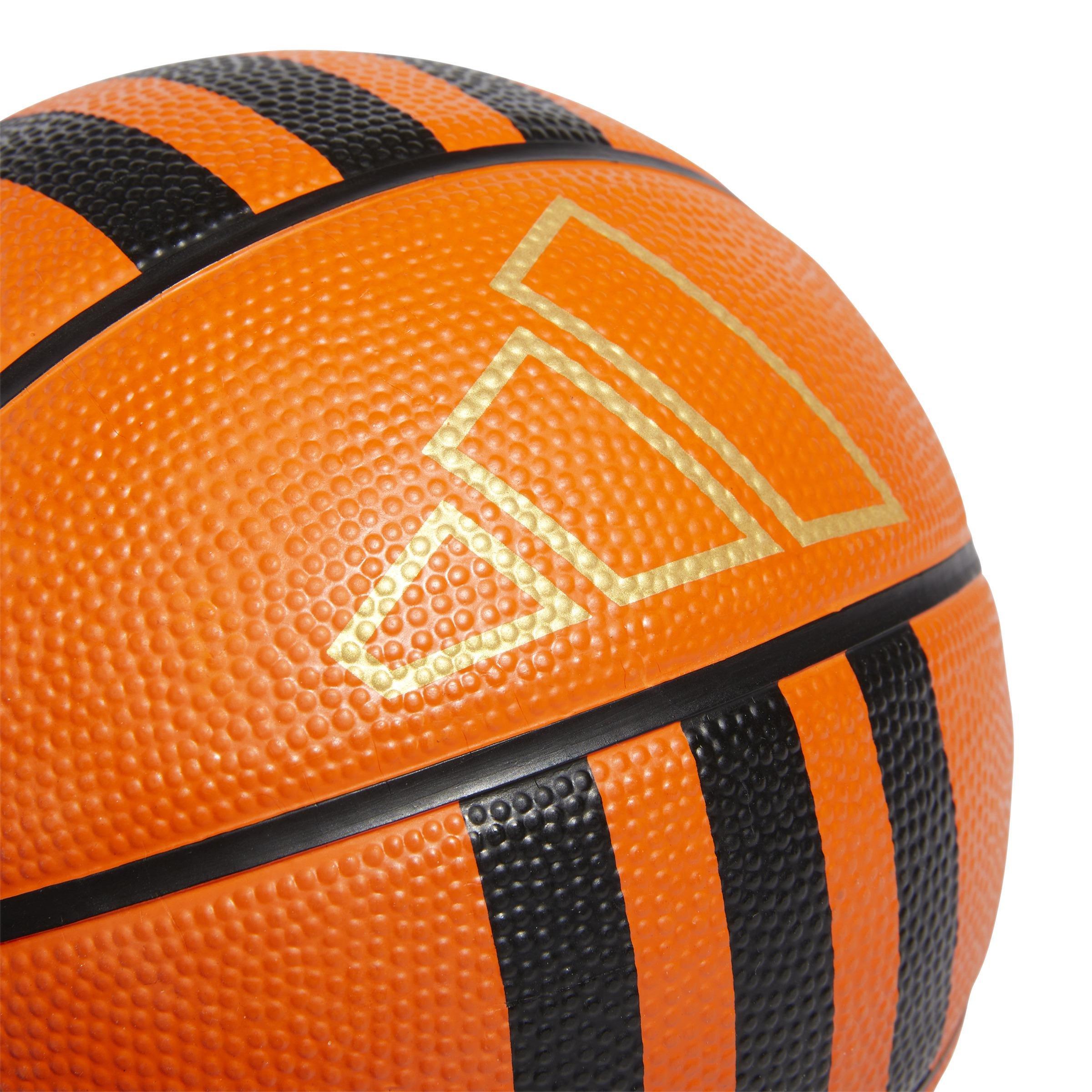 3-Stripes Rubber Mini Basketball, Orange, A701_ONE, large image number 3