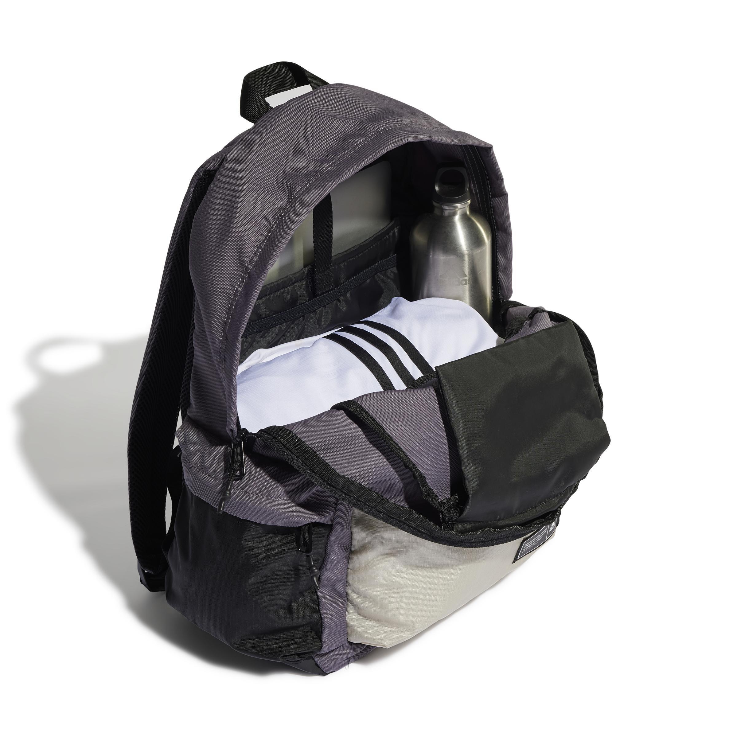 Unisex Classic Badge Of Sport Backpack, Grey, , large image number 1