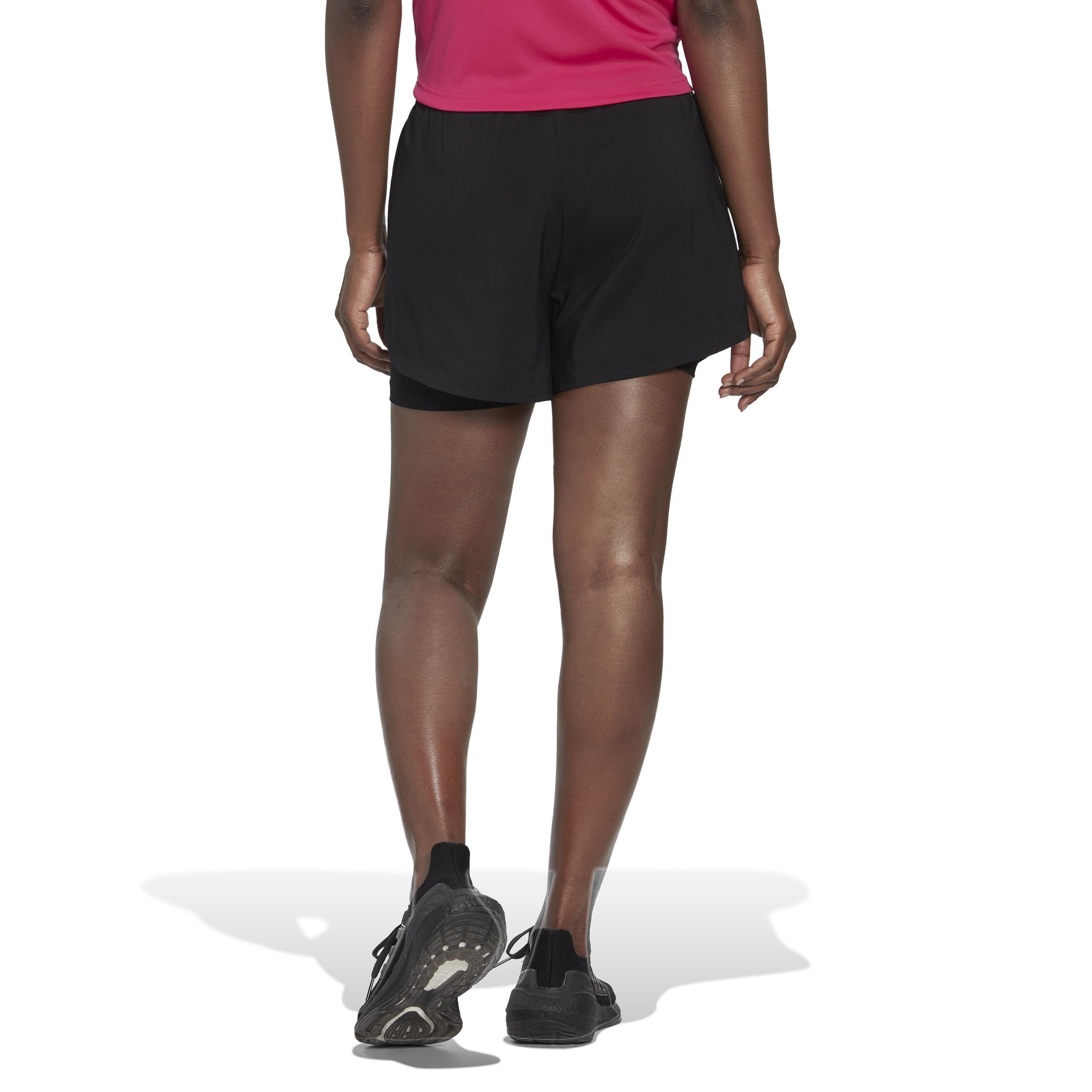 Women Aeroready Made For Training Minimal Two-In-One Shorts, Multicolour, A701_ONE, large image number 2