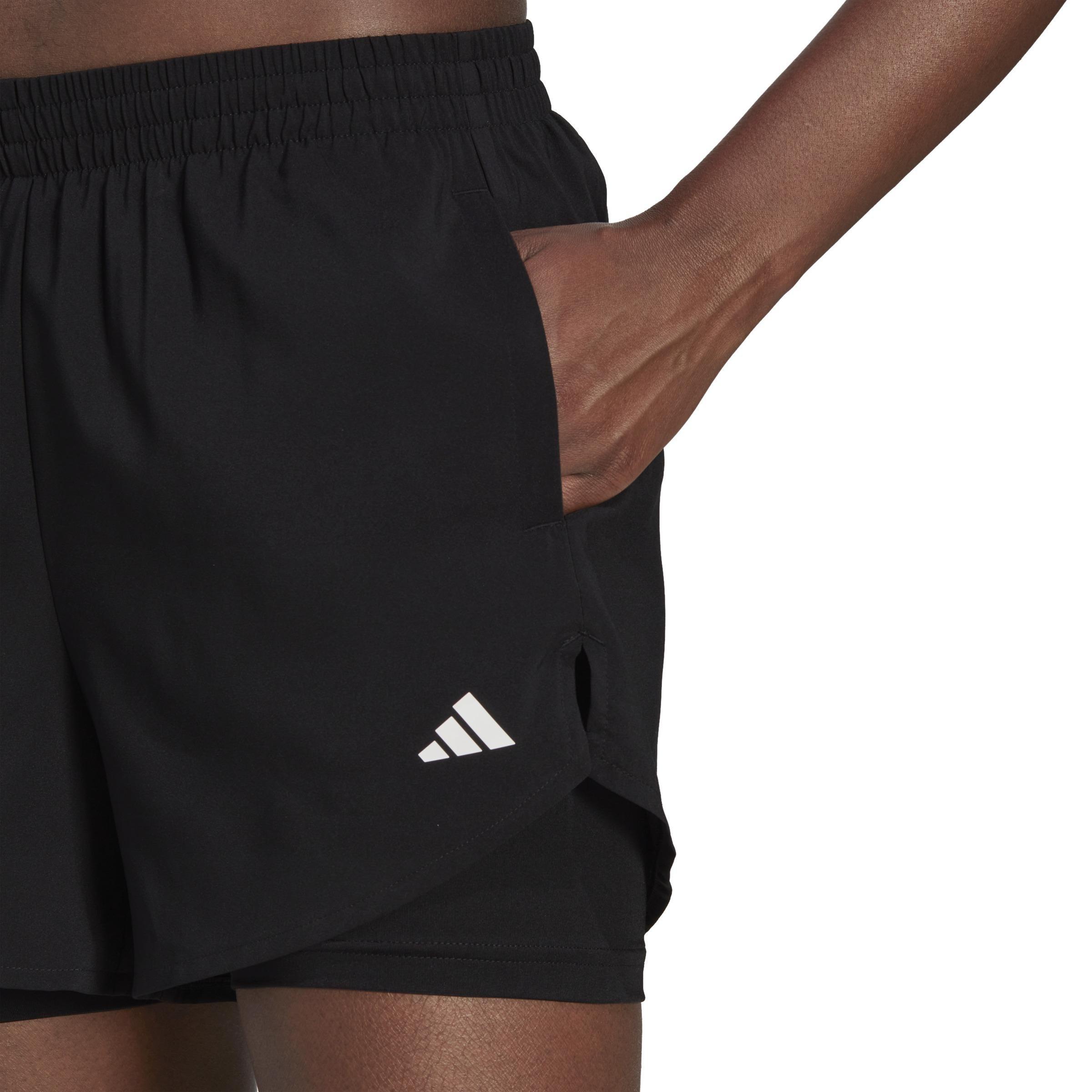 Women Aeroready Made For Training Minimal Two-In-One Shorts, Black, A701_ONE, large image number 3